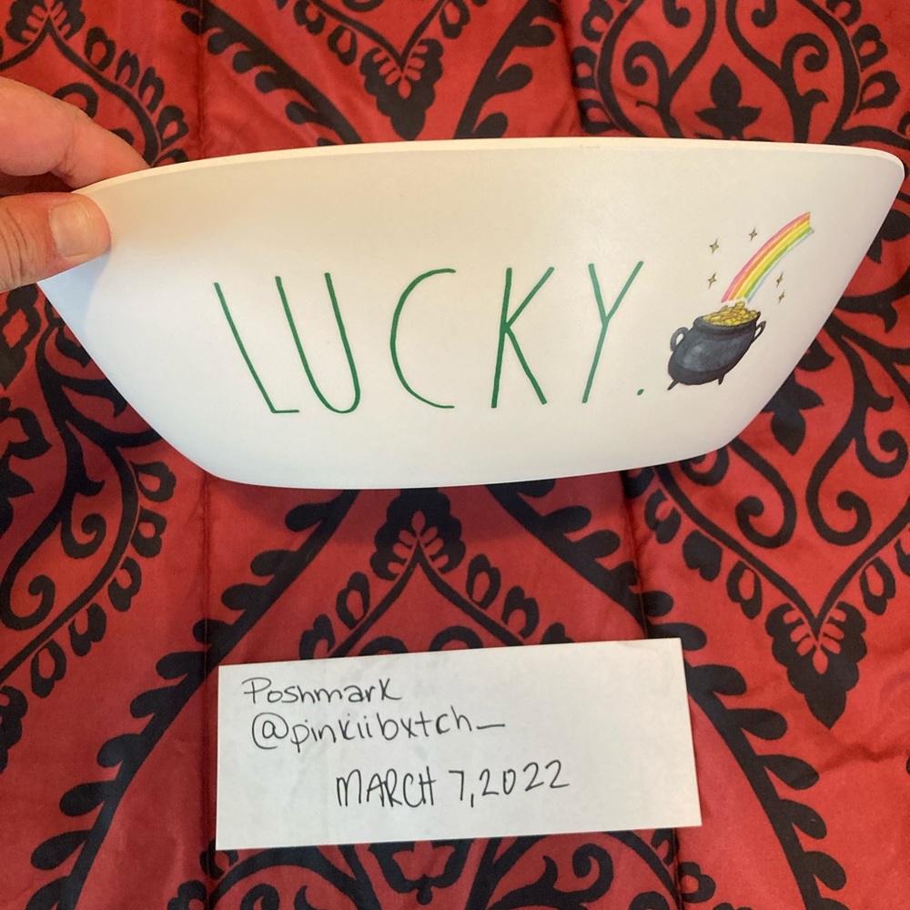 Rae Dunn “Lucky” Melamine chip bowl